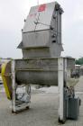USED: Aaron double spiral ribbon blender, 36 cubic feet working capacity, 304 stainless steel. Non-jacketed trough 30