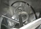 USED: Aaron double spiral ribbon blender, 36 cubic feet working capacity, 304 stainless steel. Non-jacketed trough 30
