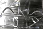 USED: Aaron double spiral ribbon blender, 36 cubic feet working capacity, 304 stainless steel. Non-jacketed trough 30
