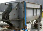 USED: Aaron Process double spiral ribbon blender, 80 cubic feet working capacity, 304 stainless steel. Non-jacketed trough 40