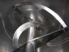 USED: Aaron Process double spiral ribbon blender, 80 cubic feet working capacity, 304 stainless steel. Non-jacketed trough 40