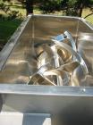 USED: American Process Systems model DRB-11 sanitary, extra heavyduty, jacketed double ribbon blender. Sanitary stainless steelconstruction, 11 cubic feet working capacity, 21