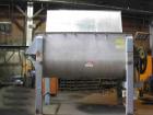 Used American Process Double Spiral Ribbon Blender. Model DRB-155. Approximate 155 Cubic Foot Working Capacity, Stainless Steel. Non-jacketed trough measures 120