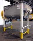 Used American Process Heavy Duty Double Spiral Ribbon Blender, Model DRB-80, 80 cubic feet working capacity, 321 stainless steel. Non-jacketed trough 40” wide x 96” long x approximately 47” deep. App...