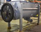 Used American Process Double Spiral Ribbon Blender, Model DRB120, 120 Cubic Feet, Stainless Steel. Non-jacketed trough approximate 44