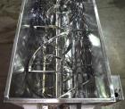 Used American Process Double Spiral Ribbon Blender, Model DRB120, 120 Cubic Feet, Stainless Steel. Non-jacketed trough approximate 44