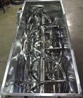 Used American Process Double Spiral Ribbon Blender, Model DRB120, 120 Cubic Feet, Stainless Steel. Non-jacketed trough approximate 44