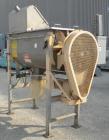 Used American Process Double Spiral Ribbon Blender, Model DRB24, 24 Cubic Feet Working Capacity, 301 Stainless Steel. Non-jacketed trough 26