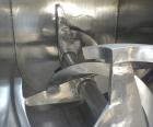 Used American Process Double Spiral Ribbon Blender, Model DRB24, 24 Cubic Feet Working Capacity, 301 Stainless Steel. Non-jacketed trough 26