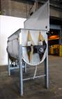 Used American Process System Model Double Spiral Ribbon Blender DRB-80-H, 80 Cubic Feet Working Capacity, 304 stainless steel. Dimple jacketed trough approximately 96