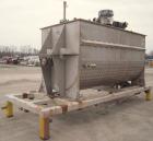 Used American Process Double Spiral Ribbon Blender, Model DRB-325, 325 cubic feet working capacity, 304 stainless steel. Dimple jacketed trough 66