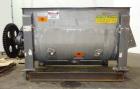 Used American Process System Double Spiral Ribbon Blender, Model DRB 100, 304 Stainless Steel, 100 Cubic Feet Working Capacity. Non-jacketed trough approximate 96