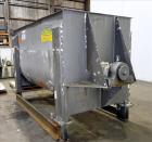 Used American Process System Double Spiral Ribbon Blender, Model DRB 100, 304 Stainless Steel, 100 Cubic Feet Working Capacity. Non-jacketed trough approximate 96