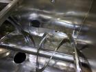 Used American Process System Double Spiral Ribbon Blender, Model DRB 100, 304 Stainless Steel, 100 Cubic Feet Working Capacity. Non-jacketed trough approximate 96