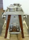 Used Bepex Double Spiral Ribbon Blender, Model IMHJS-5, 5 Cubic Feet Working Capacity, 304 Stainless Steel. 321 Stainless steel jacketed trough 18