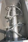 Used Bepex Double Spiral Ribbon Blender, Model IMHJS-5, 5 Cubic Feet Working Capacity, 304 Stainless Steel. 321 Stainless steel jacketed trough 18