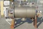 USED: Bepex double ribbon blender, 15 cubic foot, stainless steel. Jacket rated 175 psi @ 750 F. Trough measures 48