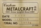 Used Custom Metalcrafts Double Spiral Ribbon Blender