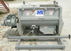 Used Hayes & Stolz Double Spiral Ribbon Blender, 15 cubic feet working capacity, model HR15SS-1193, 304 stainless steel. Non-jacketed trough 26
