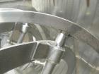 Used Hayes & Stolz Double Spiral Ribbon Blender, 15 cubic feet working capacity, model HR15SS-1193, 304 stainless steel. Non-jacketed trough 26