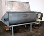 Used Hayes & Stolz Double Spiral Ribbon Blender, 20 Cubic Feet Working Capacity, Model HR20USS, 304 Stainless Steel. Non-jacketed trough 26