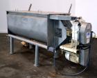 Used Hayes & Stolz Double Spiral Ribbon Blender, 20 Cubic Feet Working Capacity, Model HR20USS, 304 Stainless Steel. Non-jacketed trough 26