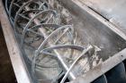 Used Hayes & Stolz Double Spiral Ribbon Blender, 20 Cubic Feet Working Capacity, Model HR20USS, 304 Stainless Steel. Non-jacketed trough 26