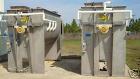 Used Hayes & Stolz Double Ribbon Blender. Manufactured 1998. 260 cubic foot, food grade stainless steel, 40 hp drive, 10 rpm at ribbon, covered top with (2) 7