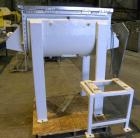 Used J.H. Day Double Spiral Ribbon Blender, model C, 10.8 cubic feet working capacity (12.5 total), 304 stainless steel. Carbon steel jacketed trough 21