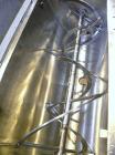 Used J.H. Day Double Spiral Ribbon Blender, model C, 10.8 cubic feet working capacity (12.5 total), 304 stainless steel. Carbon steel jacketed trough 21
