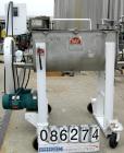 USED: J H Day double spiral ribbon blender, 10.8 cubic feet working capacity, 12.5 total, 304 stainless steel. Non-jacketed trough 21