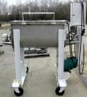 USED: J H Day double spiral ribbon blender, 10.8 cubic feet working capacity, 12.5 total, 304 stainless steel. Non-jacketed trough 21