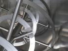 Used Day Double Spiral Ribbon Blender, Model G, 62.5 cubic feet working capacity (69 total), 304 Stainless Steel. Non-jacketed trough 36