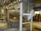 Used J H Day 60 Cubic Foot Stainless Ribbon Blender. 30 hp with stainless steel contact surface. 9' long x 44