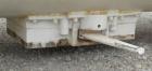 Used J.H. Day Double Spiral Ribbon Blender, 120 cubic feet working capacity. 304 stainless steel clad; carbon steel outside.  Non-jacketed trough 44