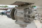 Used J.H. Day Double Spiral Ribbon Blender, 79 cubic root working capacity. 304 stainless steel clad; carbon steel outside.  Non-jacketed trough 40