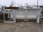 Used J.H. Day Double Spiral Ribbon Blender, 100 cubic feet working capacity (115 total), 304 stainless steel. Non-jacketed trough 40