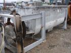 Used J.H. Day Double Spiral Ribbon Blender, 100 cubic feet working capacity (115 total), 304 stainless steel. Non-jacketed trough 40