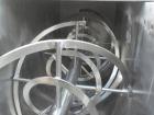 Used J.H. Day Double Spiral Ribbon Blender, 100 Cubic Feet Working Capacity (115 Total), 304 Stainless Steel. Non-Jacketed trough 40