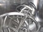 Used J.H. Day Double Spiral Ribbon Blender, 100 cubic feet working capacity (115 total), 304 stainless steel. Non-jacketed trough 40