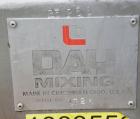 Used J.H. Day Paddle Mixer, 10.8 cubic feet working capacity, 12.5 total, 304 stainless steel. Dimple jacketed trough 21