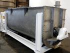 Used J.H. Day Double Spiral Ribbon Blender, 185 cubic feet working capacity, 304 stainless steel. Non-jacketed trough 50