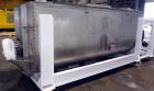 Used J.H. Day Double Spiral Ribbon Blender, 185 cubic feet working capacity, 304 stainless steel. Non-jacketed trough 50