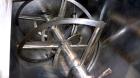 Used J.H. Day Double Spiral Ribbon Blender, 185 cubic feet working capacity, 304 stainless steel. Non-jacketed trough 50