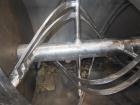 Used J.H. Day Double Spiral Ribbon Blender, 100 Cubic Feet Working Capacity (115 Total), 304 Stainless Steel Clad. Carbon steel jacketed trough 40