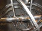 Used J.H. Day Double Spiral Ribbon Blender, 100 Cubic Feet Working Capacity (115 Total), 304 Stainless Steel Clad. Carbon steel jacketed trough 40