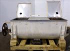 Used Double Spiral Ribbon Blender, 36 Cubic Feet Working Capacity.  304 Stainless steel non-jacketed trough 78