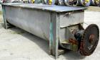 Used J H Day Double Spiral Ribbon Blender, 100 Cubic Feet Working Capacity, 316 Stainless Steel. Non-jacketed trough 35-5/8