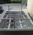 Used Karl Schnell Twin Shaft Ribbon Mixer. All stainless steel, capacity 1190 gallons (4,500 liters). Bowl dimensions 5'3