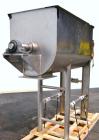 Used Lee Industries Double Spiral Ribbon Blender, 27.8 Cubic Feet (1200 Pound) Working Capacity, Model 1200TDR, 316 Stainless Steel. #4 Finish Non-jacketed trough 30 wide x 60 long x 32 deep. Open to...